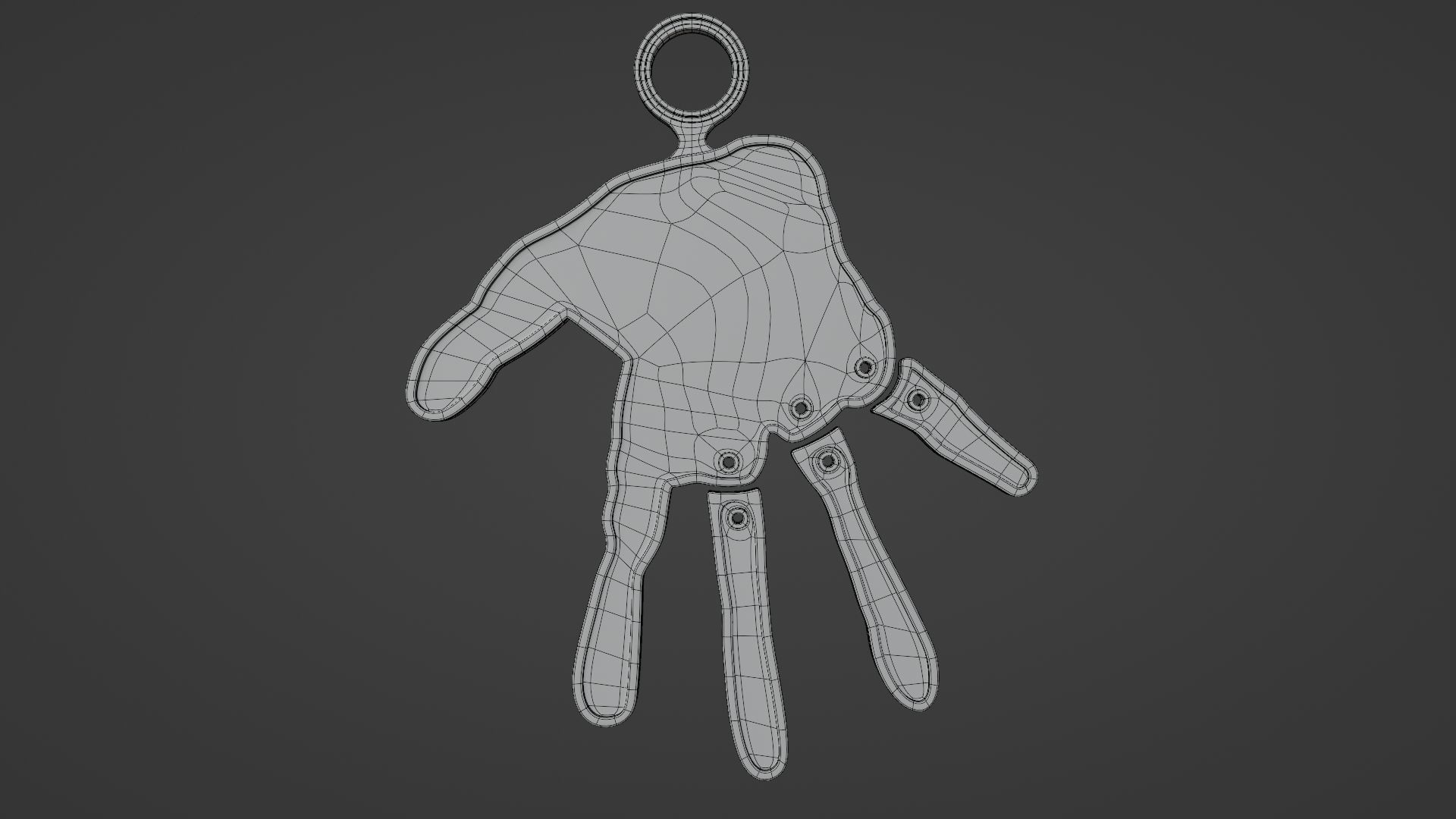 Hand with Separate Fingers - Printable 3D Pendant preview image 7